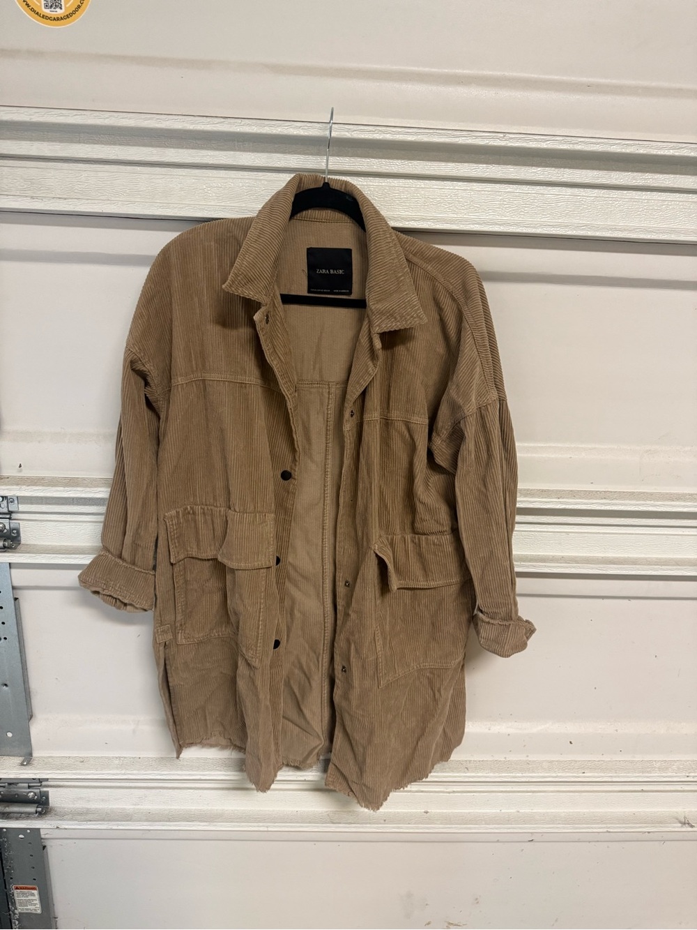 Zara Beige Corduroy Field Jacket